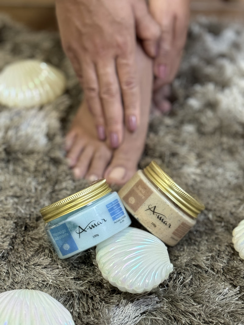 Kit Spa Dos Pés Amar | Hidratante Ureia + Esfoliante